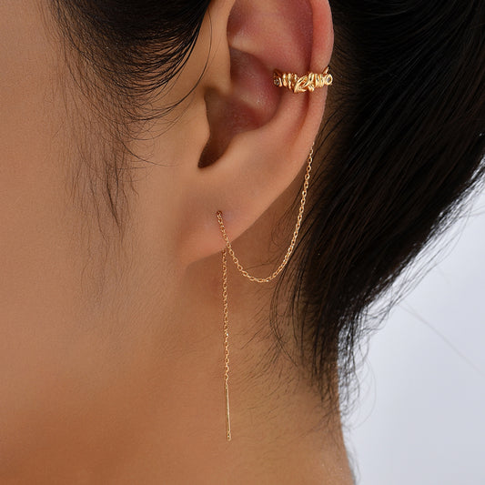 Ear Cuff Ear Clip Golden  Simplicity