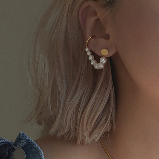 Retro Small Pearls Ear Cuff